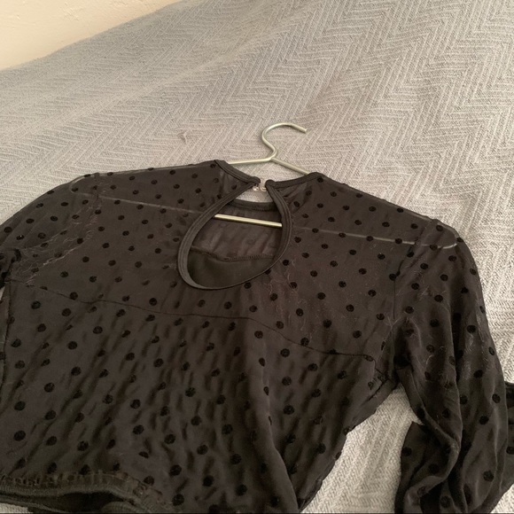 New No Name black crop polka dot blouse - Picture 4 of 4